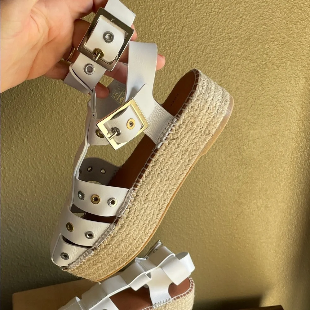 Free People White Espadrille Sandals